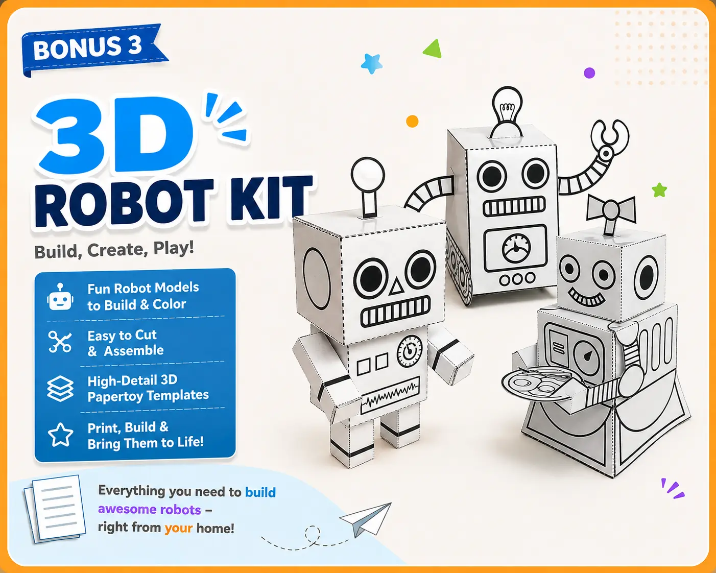 Papertoy Robot Templates preview
